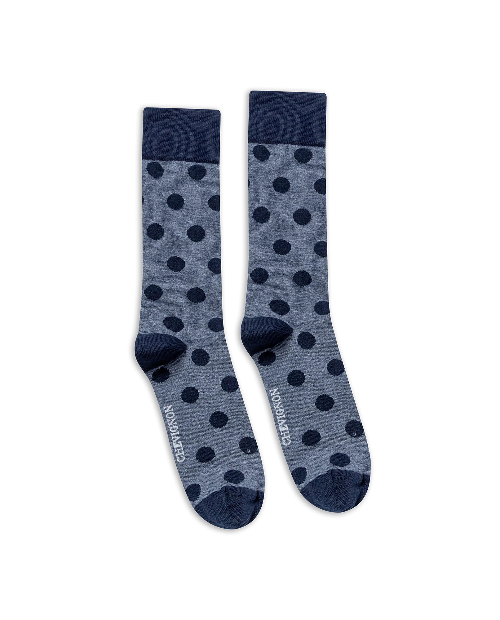 Medias de Hombre Media Pierna con Gráficos de Círculos en Mezcla de Algodón con Elastano