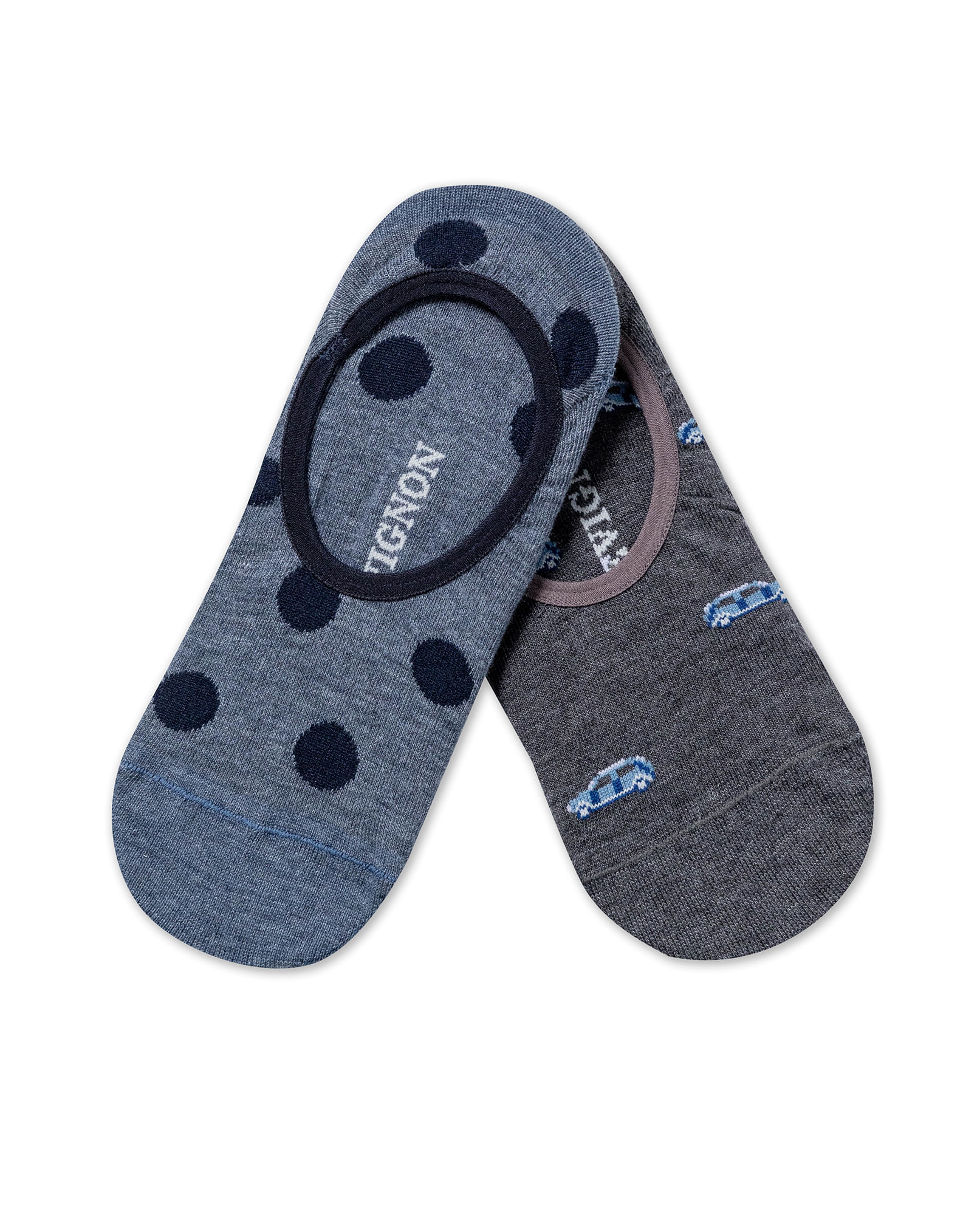 Bipack Medias Súper Invisibles de Hombre con Elástico en Mezcla de Algodón con Elastano