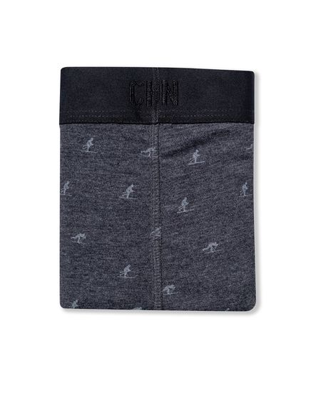 Bóxer de Hombre con Gráficos en Contraste en Mezcla de Algodón
