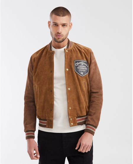 Chaqueta Bomber Suede de Hombre