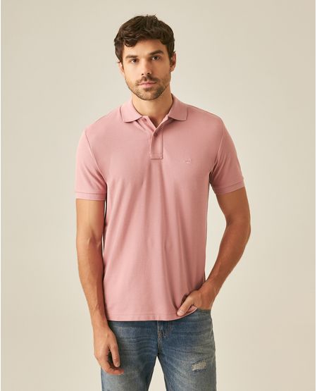 Camisa Polo de Hombre Classic Fit Manga Corta con Pato Bordado Tono a Tono en Algodón