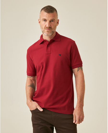 Camisa Polo de Hombre Classic Fit Manga Corta con Pato Bordado Tono a Tono en Algodón