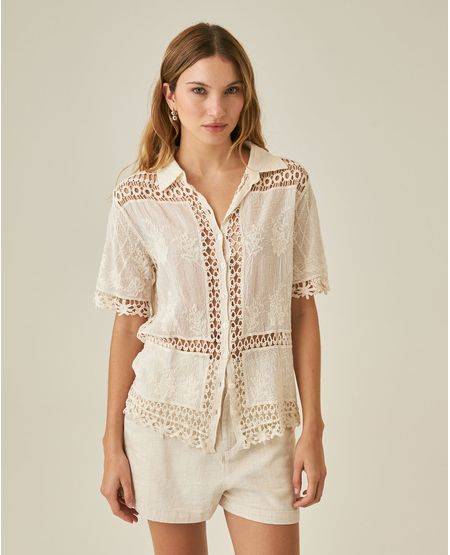 Camisa de Encaje para Mujer