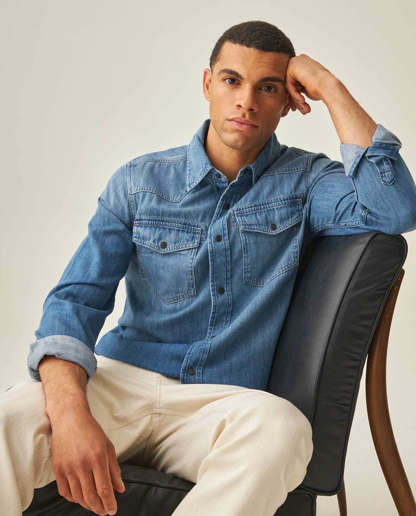 Camisa Denim Slim para Hombre