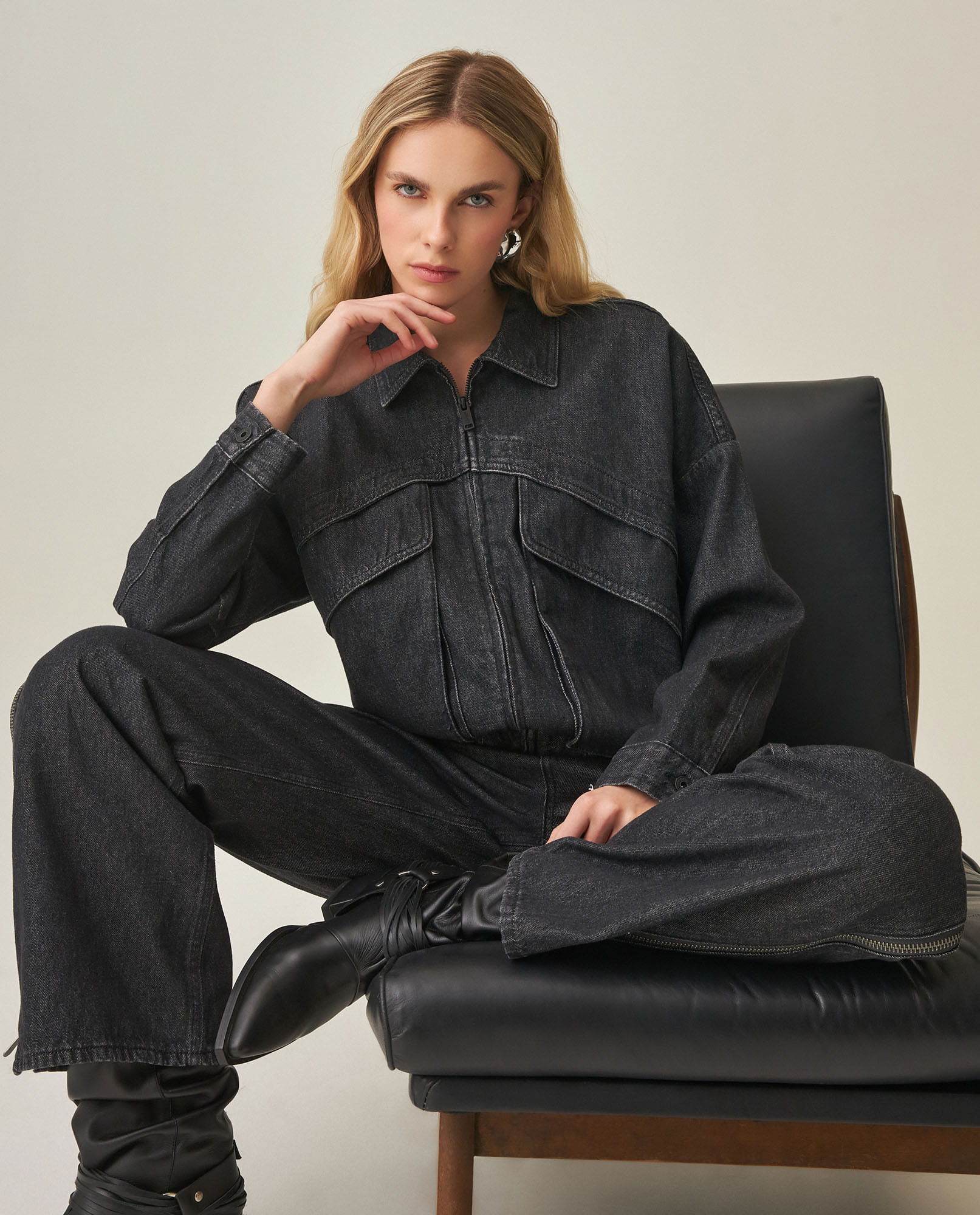 Chaqueta Bomber Denim para Mujer