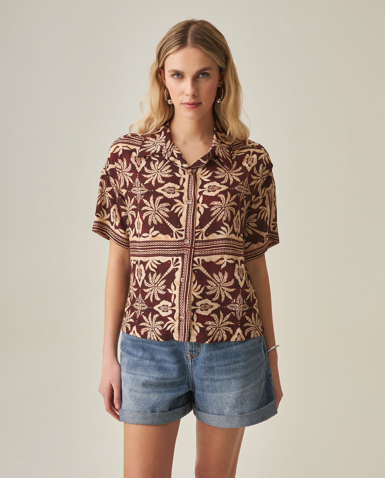 Camisa Estampada para Mujer