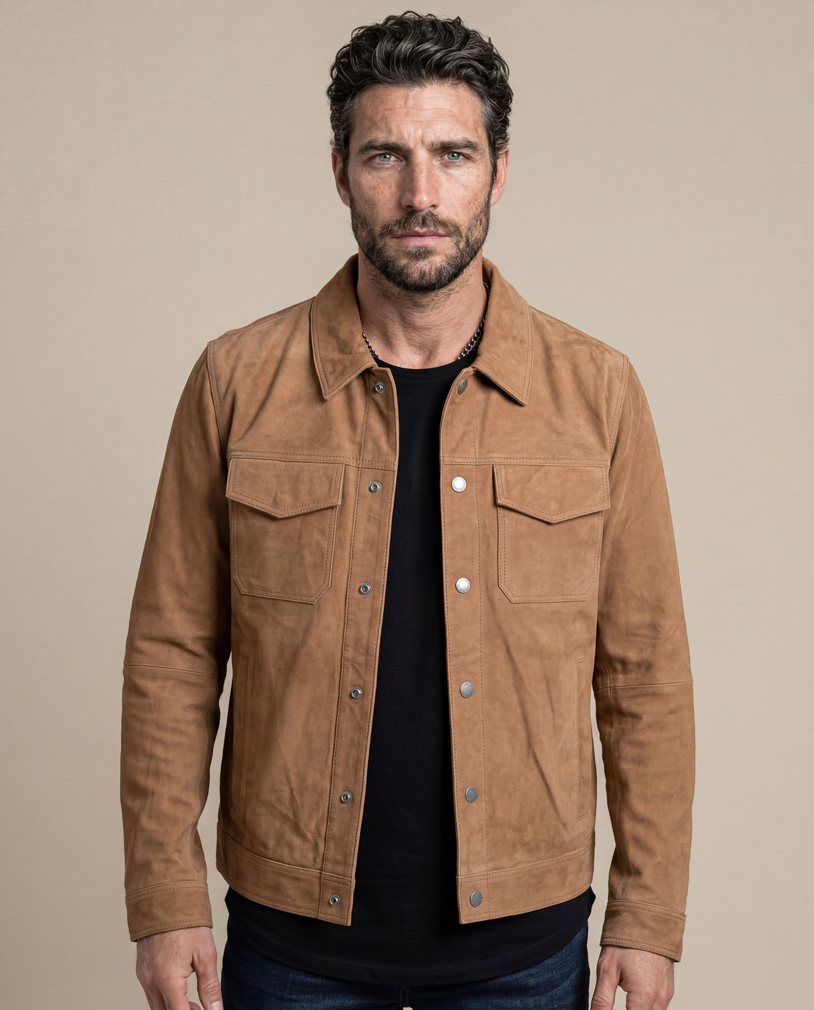 Chaqueta Trucker de Cuero para Hombre