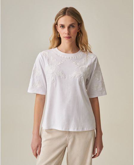 Camiseta Bordada para Mujer