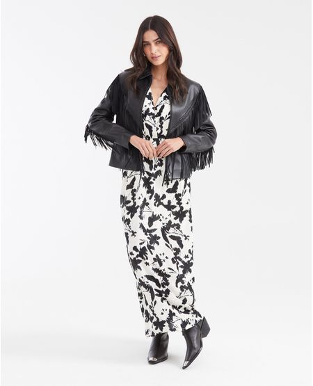 Vestido Femenino Manga Corta Rayón-Lurex