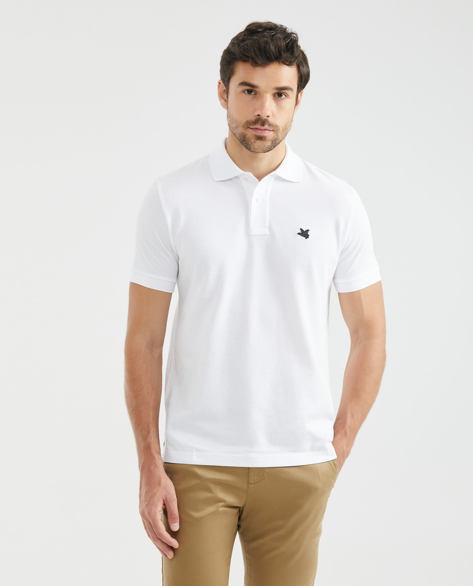 Camiseta de Hombre Tipo Polo, Classic Fit Manga Corta - Algodón Pima