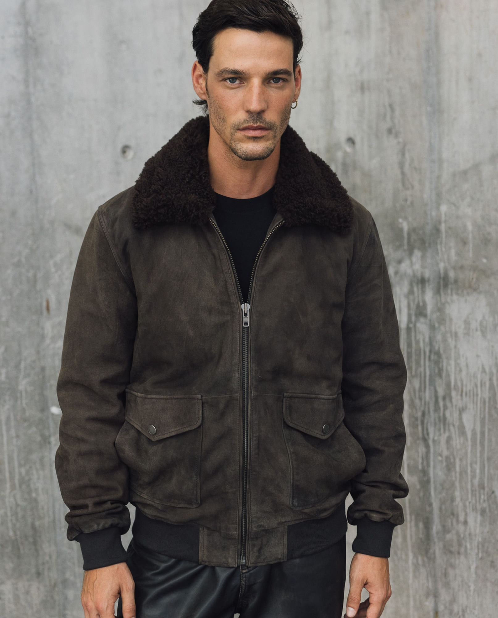 Chaqueta Aviadora Suede para Hombre - Colombiamoda