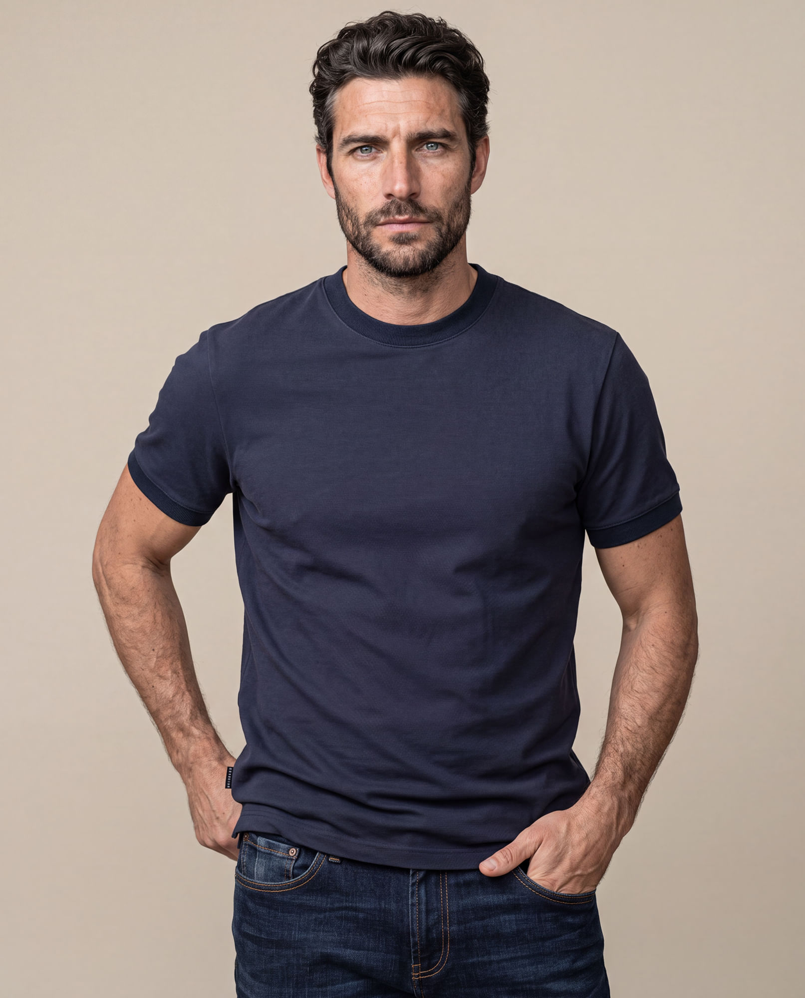 Camiseta Manga Corta Algodón Masculina