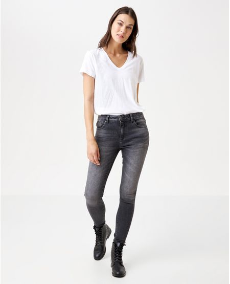 Jean de Mujer Cosmo Pulse, High Rise Bota Skinny - Efecto cuero color |  Tienda Online